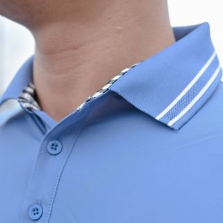 Áo thun nam cổ trụ trơn, bo kẻ - chất liệu mềm mịn, thoáng mát, thấm hút tốt - thời trang ZMODE - Màu Xanh Dương