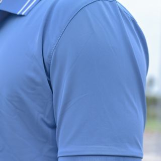 Áo thun nam cổ trụ trơn, bo kẻ - chất liệu mềm mịn, thoáng mát, thấm hút tốt - thời trang ZMODE - Màu Xanh Dương