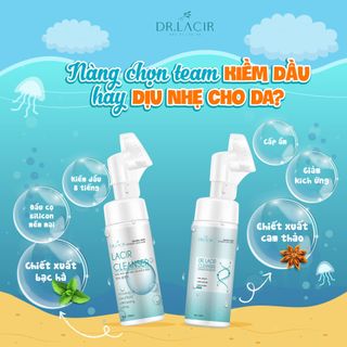 Sữa rửa mặt dịu nhẹ Cleanser chính hãng Dr.Lacir giúp sáng da sạch bụi bẩn mềm mịn 150ml