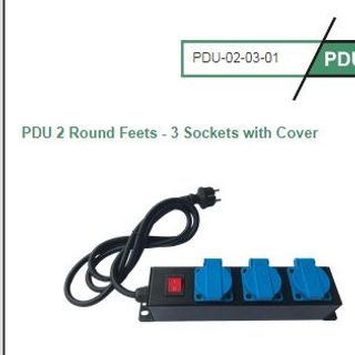 Ổ cắm điện 3 ổ - 2 chấu tròn có nắp