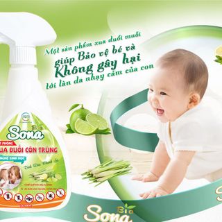 Xịt Phòng - Xua Đuổi Côn Trùng Sinh Học Sona 500gr