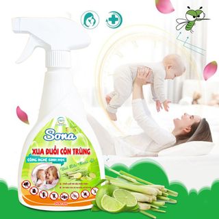 Xịt Phòng - Xua Đuổi Côn Trùng Sinh Học Sona 500gr