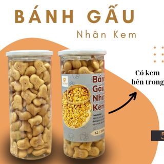 Bánh gấu nhân kem (hàng loại 1) Hủ 500gr