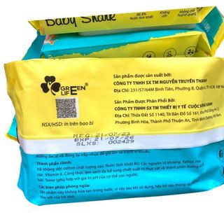 Khăn ướt cao cấp BABY SHARK 120gram an toàn cho trẻ em