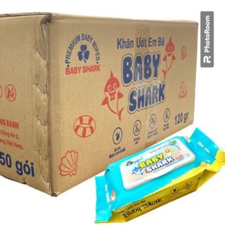 Khăn ướt cao cấp BABY SHARK 120gram an toàn cho trẻ em