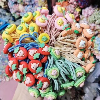 Dây Cột Tóc Co Dãn Đính Đá Ngọc Phong Cách Hàn Quốc