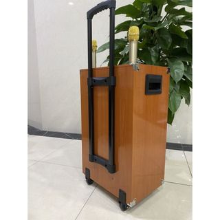 Loa kéo di động Karaoke GVA K555 K555  Bass 40,15 inch, 2 míc, vỏ gỗ đẹp hiện đại, âm thanh tốt