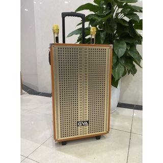 Loa kéo di động Karaoke GVA K555 K555  Bass 40,15 inch, 2 míc, vỏ gỗ đẹp hiện đại, âm thanh tốt