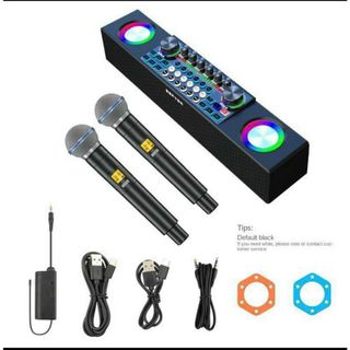 Soundcard kèm loa 2 mic ko dây SY6