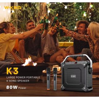 W-King K3 – Loa Karaoke xách tay công suất 80W kèm 2 micro. giá sỉ