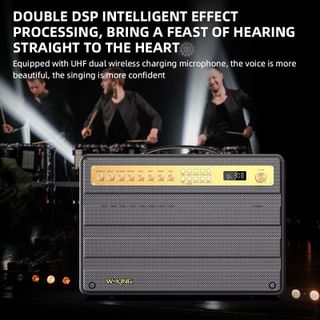 Loa Bluetooth Karaoke 2.1 W-King K6S  (100W, 2 Micro không dây).