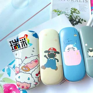 Hộp Kính Trẻ Em Bọc Da Pu Lót Nỉ Nhiều Mẫu Dễ Thương
