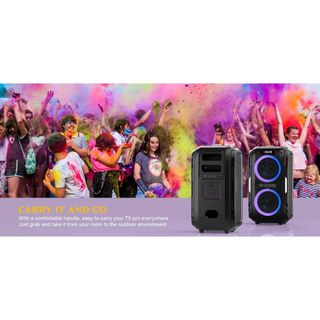 LOA BLUETOOTH W-KING T9 PRO  Hai Micro (Kèm 2 Micro không dây)