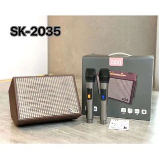 Loa Bluetooth SK-2035 , Có Sẵn 2 Micro Không Dây , Hát Karaoke Nghe Nhạc Bass Cực Đỉnh - Chuẩn qixi