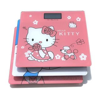 Cân Điện Tử Sức Khỏe Thông Minh Hình Mèo Kity Sử Dụng Pin, Kính Cường Lực, Tải Trọng 180 Kg