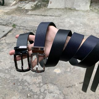 Dây lưng saffiano lắp nhiều mẫu đầu