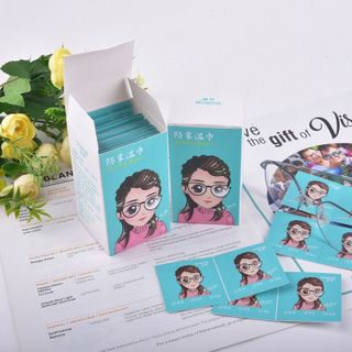Khăn lau kính Nano hộp 50 miếng khăn giấy chống bám hơi nước, giấy lau kính chống mờ sương