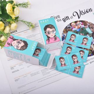 Khăn lau kính Nano hộp 50 miếng khăn giấy chống bám hơi nước, giấy lau kính chống mờ sương