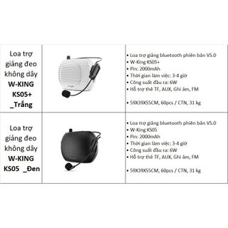 LOA TRỢ GIẢNG W-KING có dây  KS05.