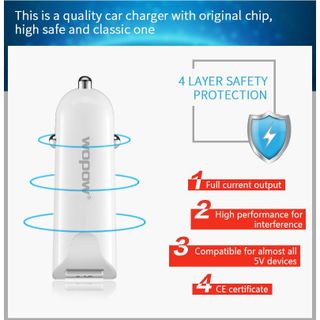 Củ sạc 2 cổng usb (1A-2.1A) wopow chính hãng CD003