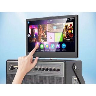 LOA BLUETOOTH KARAOKE W-KING V5 New 2022 (Màn hình cảm ứng Android, 2 Micro không dây)