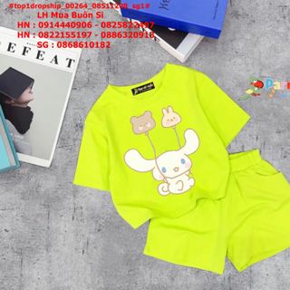 💖Hàng sỉ SG💖 Bộ đùi croptop kute cho bé gái, chất thun cotton cao cấp,đường may sắc sảo, top1dropship_00264_08511208_sg1 giá sỉ