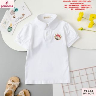 ☘️Hàng sỉ HN☘️ Áo cổ trụ, cổ lá sen cho bé gái, chất thun cotton 4 chiều, size 6-14, top1oder_00008_10021208_sg1 giá sỉ