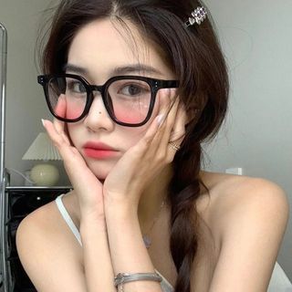 Kính má hồng nữ giả cận thời trang phong cách Hàn Quốc mắt kính Ombre hồng Hottrend 2022 đẹp 091