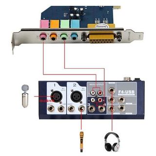 F4-USB 4 Kênh Mixing Console Thiết Bị Âm Thanh Chuyên Nghiệp DJ