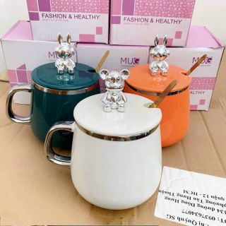 Cốc sứ kèm thìa h