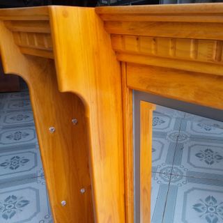 Gương đèn led gỗ tự nhiên
