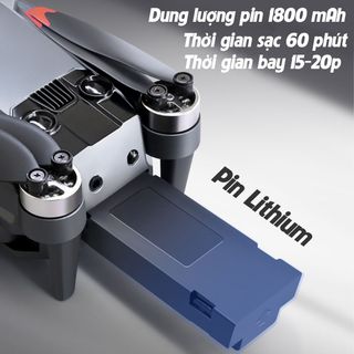 Flycam mini K818 động cơ không chổi than - 3 camera quay phim chụp ảnh, Plycam điều khiển từ xa có cảm biến va chạm
