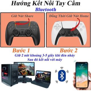 Tay cầm chơi game không dây P5 plus bản pinker - DualSock hỗ trợ đa dạng hệ điều hành - Kết Nối Bluetooth hỗ trợ PC / Laptop / Điện thoại Thông Minh