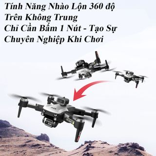 Flycam S2S PRO MAX Động Cơ Không Chổi Than Tích Hợp 2 Camera HD, Máy Bay Plycam Quay Phim Chụp Ảnh Trên Không