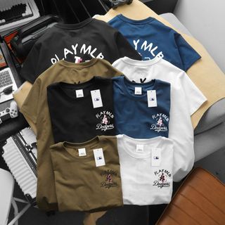 Áo thun cotton 4c nam, áo thun nam cao cấp, chất liệu cotton 4 chiều mịn mát. Bo rip đồng màu trên từng màu áo - size từ 55kg - 85kg