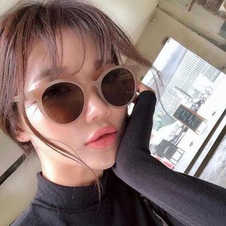 Kính mắt râm mát nữ nam thời trang Hàn Quốc mắt tròn cá tính chống tia UV400 phong cách Ulzzang đẹp 001