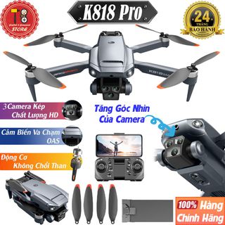 Plycam mini K818 Pro tốt hơn P9 Pro - Động cơ không chổi than, Flycam điều khiển từ xa 2 camera 4K HD giá sỉ