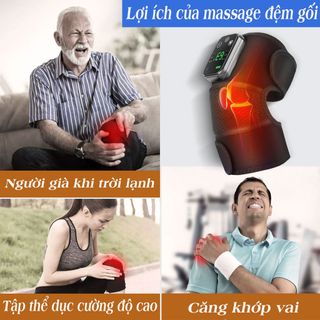Sưởi ấm Mát Xa Đầu Gối Tấm Đệm LED Khuỷu Tay - Nẹp Vai, Đệm Massage Đầu Gối Đa Chức Năng Tấm Sưởi Giữ Ấm, Giảm Mệt Mỏi, Tăng Thân Nhiệt