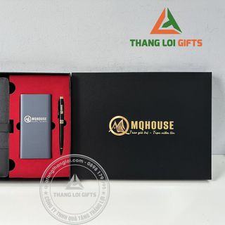 Giftset – Bộ Quà Tặng Cao Cấp (Sổ Tay + Pin sạc XIAOMI+ Bút Ký)