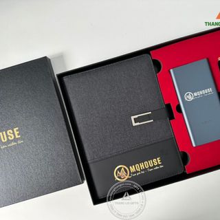 Giftset – Bộ Quà Tặng Cao Cấp (Sổ Tay + Pin sạc XIAOMI+ Bút Ký)