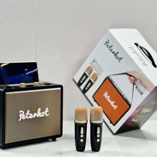 Loa Bluetooth Peterhot A107W Kèm 2 Micro Không Dây