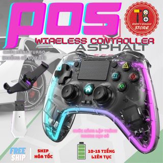 Tay cầm chơi game full skill FO4 P4 P05/S03 LED RGB, Tay cầm không dây chơi fifa online4 full skill cho PC/ Laptop/ TV