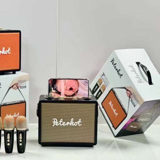 Loa Bluetooth Peterhot A107W Kèm 2 Micro Không Dây