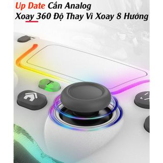 Tay cầm chơi game không dây P07 Plus kết nối bluetooth và dây TypeC hỗ trợ PC/Laptop/Smart Phone, Tay cầm chơi game FO4 full đèn led siêu đẹp