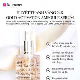 Dr Hedison Gold activation ampoule serum – Huyết thanh tinh chất vàng 24k – 50ml