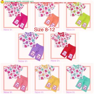 ❤ Hàng sỉ SG❤ Bộ lửng in gấu dâu cho bé gái, chất thun cotton 4 chiều, size 10-55 kg, top1dropship_00208_15021508_sg2 giá sỉ