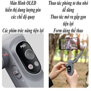 Tay cầm chống rung, gậy Gimbal Smart X PRO chống rung quay phim, quay vlog, chống rung cực tốt, thiết bị quay video cho máy ảnh, điện thoại, nhận dạng khuôn mặt, độ chính xác cao, ổn định hơn, chuyển cảnh nhanh chóng, kèm gậy quay vlog