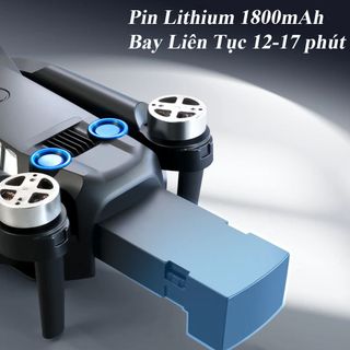 Flycam mini KS11 động cơ không chổi than - 2 camera quay phim chụp ảnh ful HD, Plycam điều khiển từ xa có cảm biến va chạm, Dung lượng pin trâu