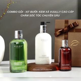 Combo Dầu Gội, Dầu Xả , Xịt Bưởi VIJULLY chính hãng- MẪU MỚI giá sỉ