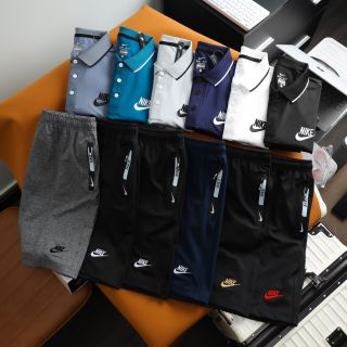 Set polo Nik thun poly 2 da dày mịn, trơn láng, co giãn 4c, 3 túi khoá kéo.